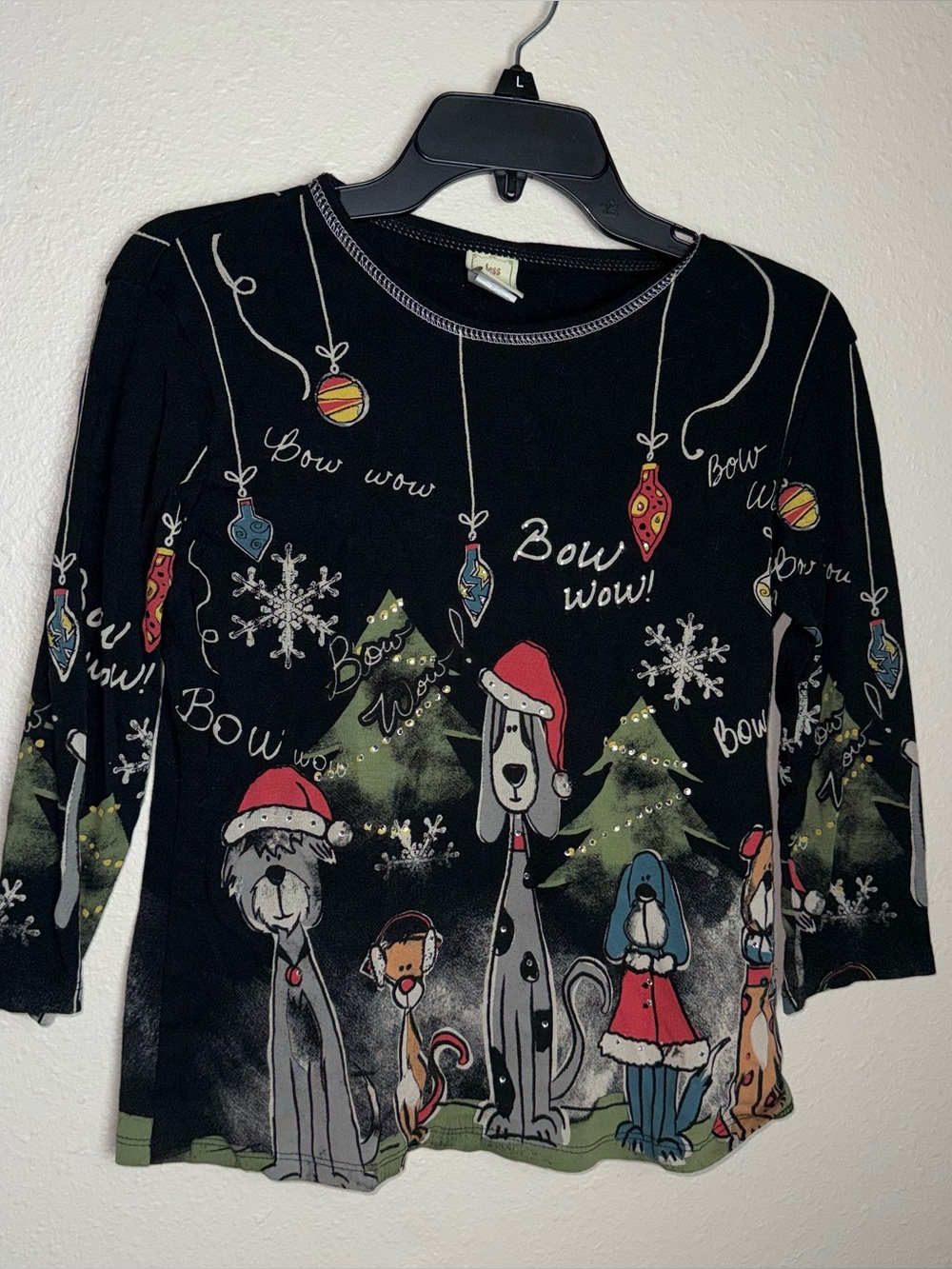 Jess & Jane Bow Wow Christmas shirt size small
